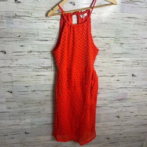 Madden NYC orange midi  dress size small